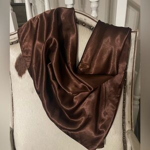 🤎🌵🤎 Rowdy Crowd Western Solid Dark Brown Wild Rag Scarf Cowgirl Cowboy 🤎🌵🤎